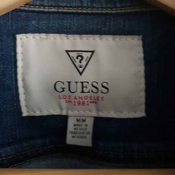 Guess Crop Denim Vest with Patches - Picture 4 of 11